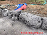 仿火山造型塑石纹理雕刻